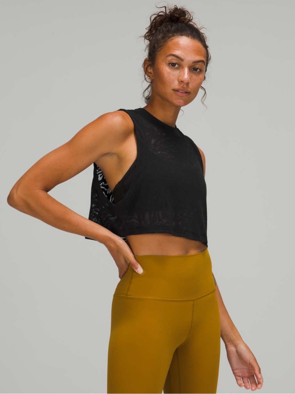 New Lululemon All Yours Crop Tank Top *Veil - Black Cropped Lightweight